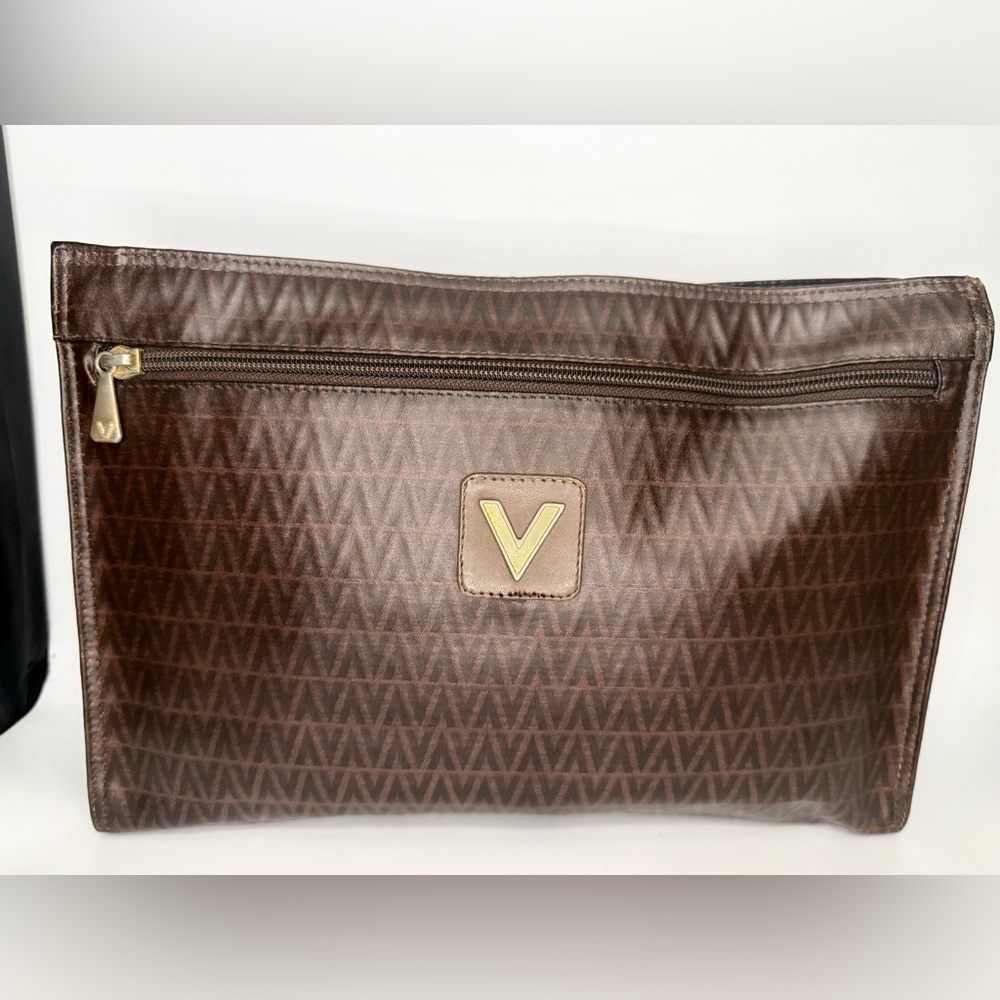 Vintage Valentino Brown Toiletry Bag